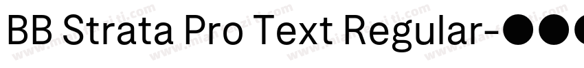 BB Strata Pro Text Regular字体转换